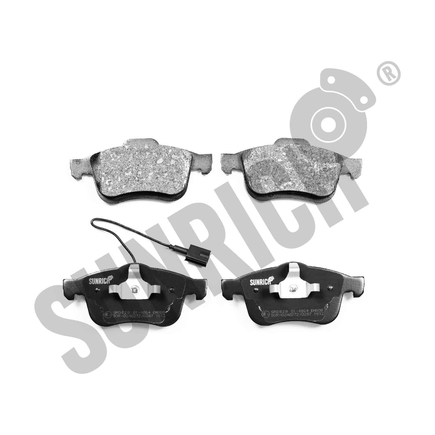 KLOCKI HAMULCOWE SUNRICH PRZÓD SR0828.01-1864 - obrazek 2