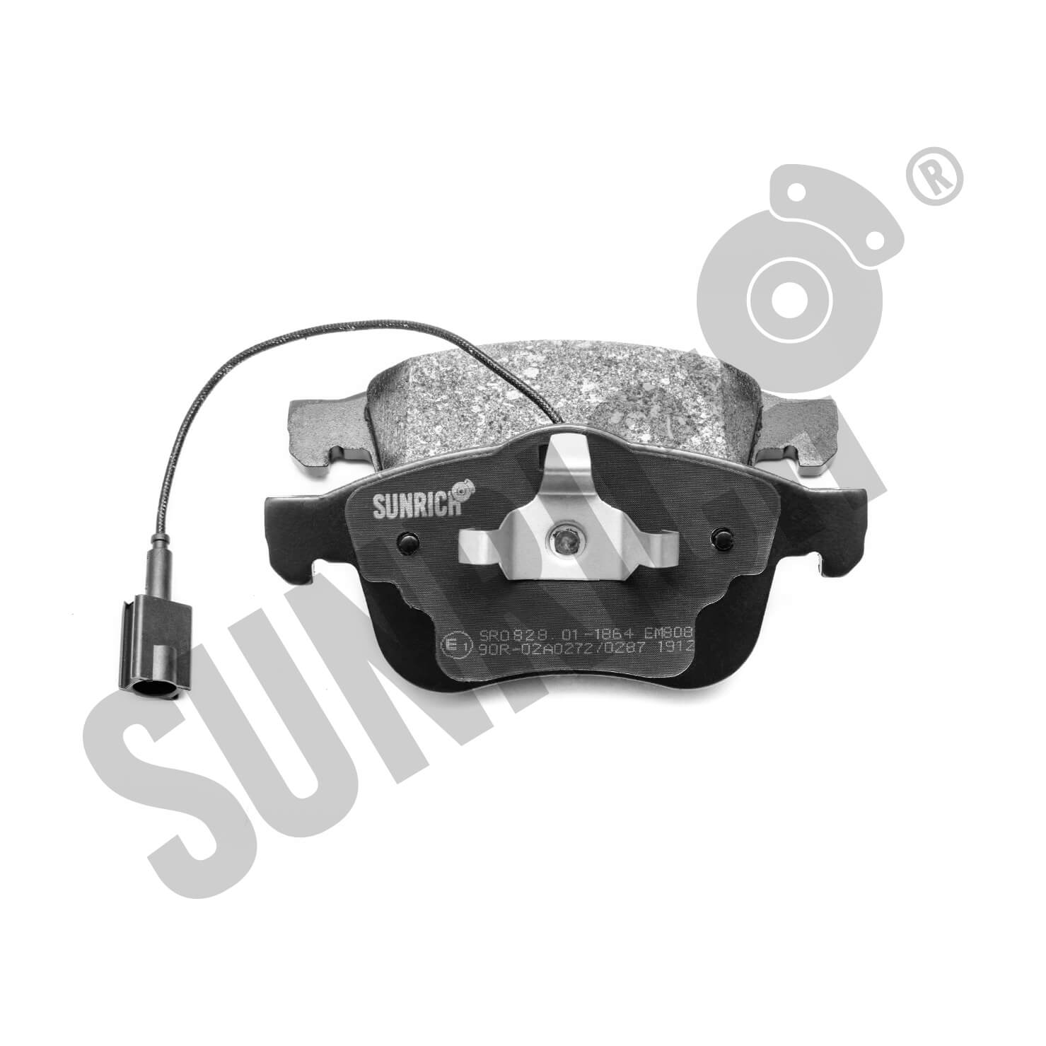 KLOCKI HAMULCOWE SUNRICH PRZÓD SR0828.01-1864 - obrazek 3
